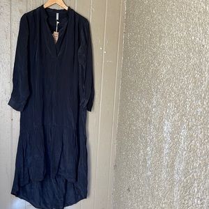 Embellish black boho dress